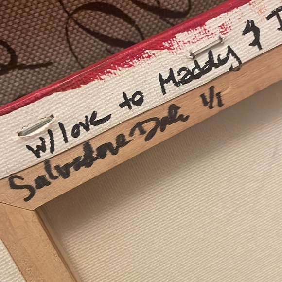 Original painting of Salvadore Dali on canvas. Great colors.  Nice size - Picture 2 of 3